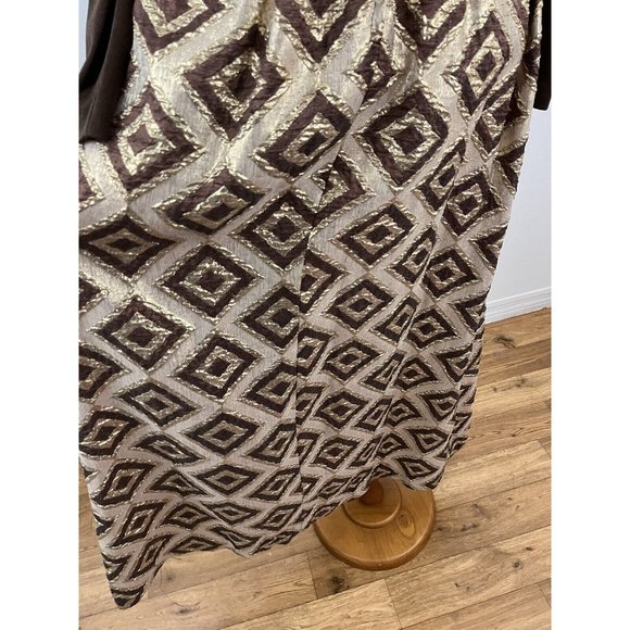 Vintage 70s Cindy Juniors Leboff Mod Maxi Dress Peekaboo Bodice Metallic Skirt - Picture 10 of 11